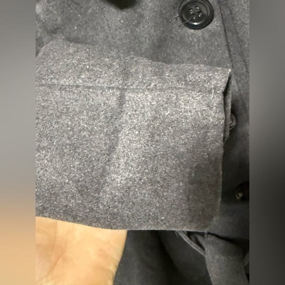 🪅Charlotte Russe Gray wool Blend Belted Peacoat - Picture 6 of 15